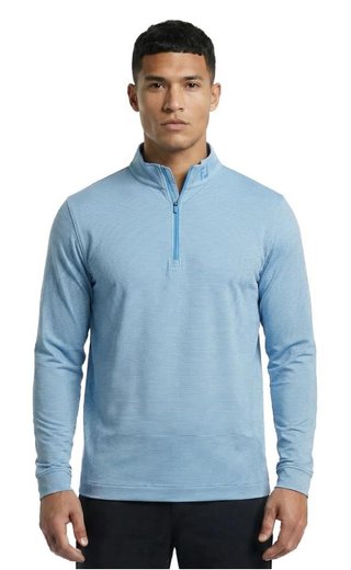 FootJoy Ottoman Stripe Chill-Out heren sweatshirt, chambray/coastal blue