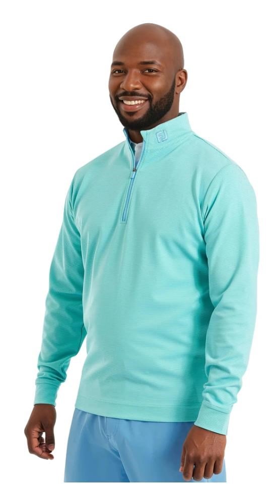 FootJoy Ottoman Stripe Chill-Out heren sweatshirt, blue reef/sea glass