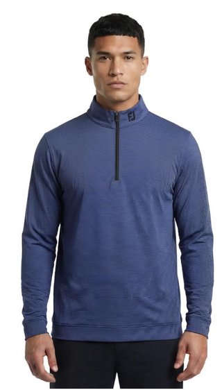 FootJoy Ottoman Stripe Chill-Out heren sweatshirt, zwart/vivid violet