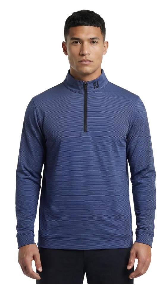 FootJoy Ottoman Stripe Chill-Out heren sweatshirt, zwart/vivid violet