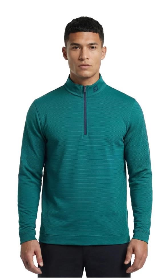 FootJoy Ottoman Stripe Chill-Out heren sweatshirt, navy/field green