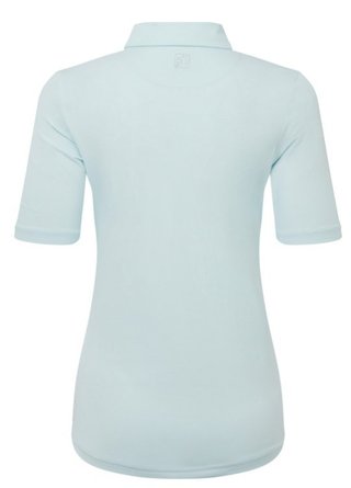 FootJoy Half Sleeve Ruched Lisle dames polo, glacial blue