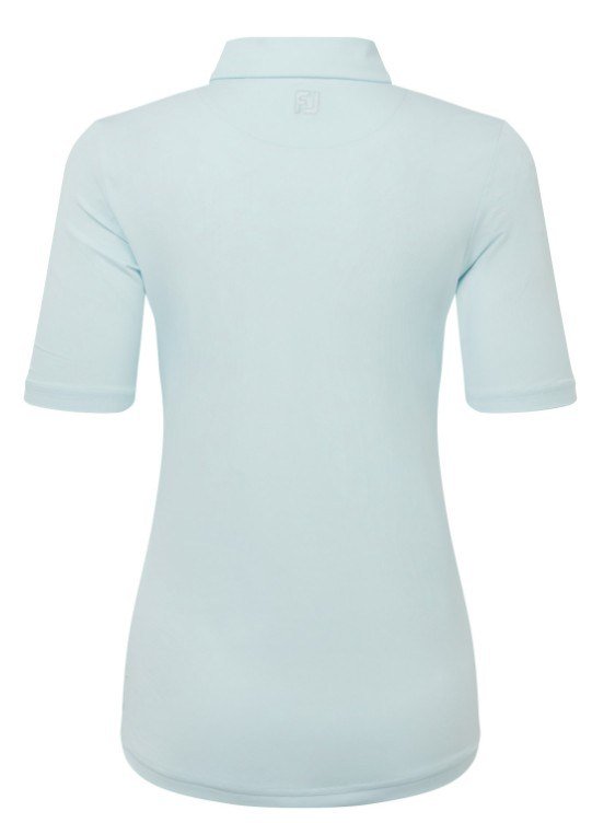 FootJoy Half Sleeve Ruched Lisle dames polo, glacial blue
