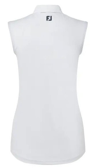 FootJoy Sleeveless Lisle dames polo, wit