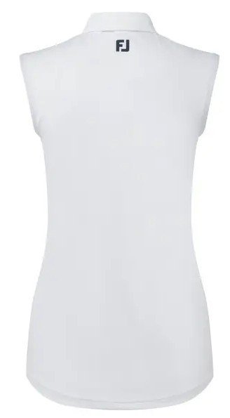 FootJoy Sleeveless Lisle dames polo, wit