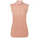 FootJoy Sleeveless Lisle dames polo, desert peach