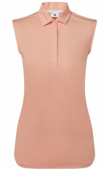 FootJoy Sleeveless Lisle dames polo, desert peach