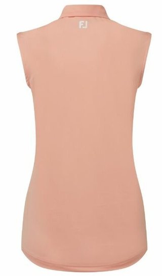 FootJoy Sleeveless Lisle dames polo, desert peach