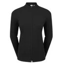 FootJoy Full-Zip Rib Midlayer dames sweatshirt, zwart