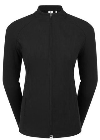 FootJoy Full-Zip Rib Midlayer dames sweatshirt, zwart