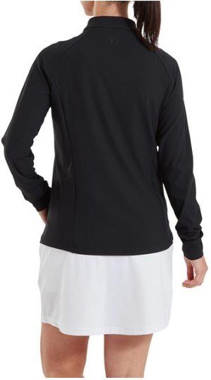 FootJoy Full-Zip Rib Midlayer dames sweatshirt, zwart
