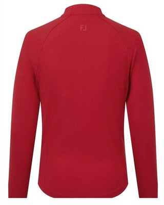 FootJoy Full-Zip Rib Midlayer dames sweatshirt, rood