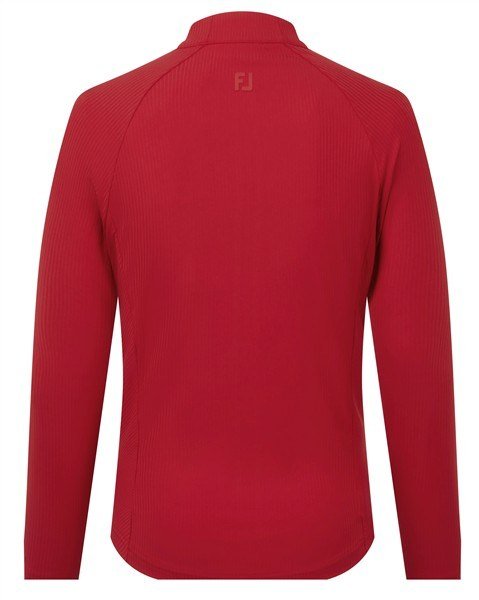 FootJoy Full-Zip Rib Midlayer dames sweatshirt, rood