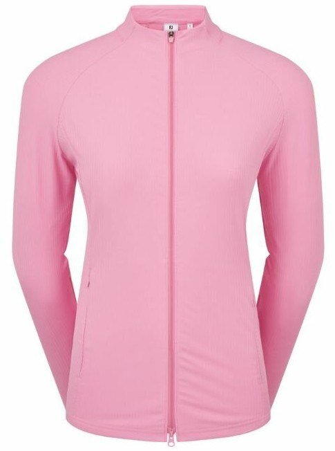 FootJoy Full-Zip Rib Midlayer dames sweatshirt, roze