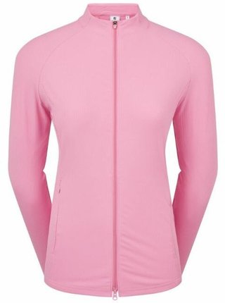FootJoy Full-Zip Rib Midlayer dames sweatshirt, roze
