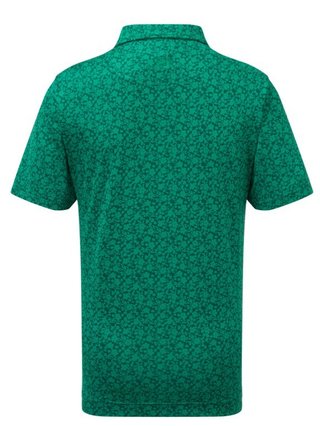 FootJoy Painted Floral Lisle junior polo, field green