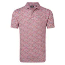 FootJoy Meadow Print Lisle heren polo, nantucket red/hambray/coastal blue