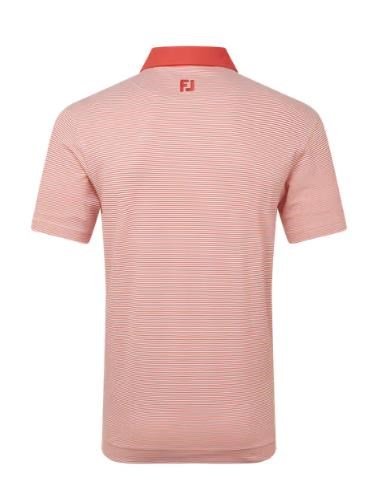 FootJoy Feeder Stripe Pique heren polo, nantucket red