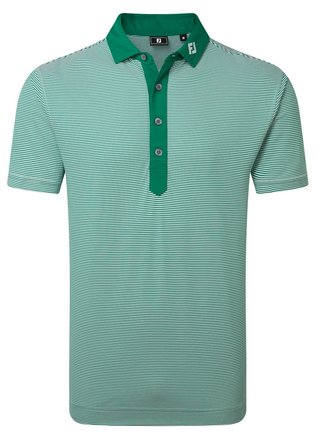 FootJoy Feeder Stripe Pique heren polo, field green