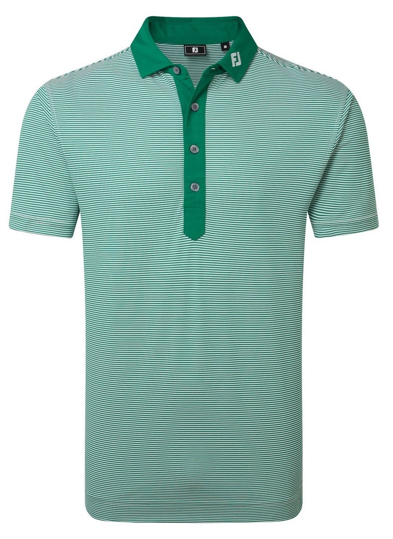 FootJoy Feeder Stripe Pique heren polo, field green