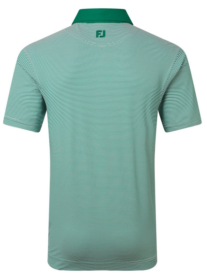 FootJoy Feeder Stripe Pique heren polo, field green