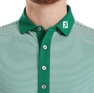 FootJoy Feeder Stripe Pique heren polo, field green