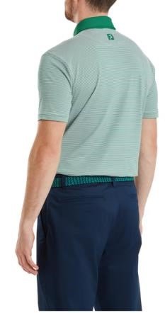 FootJoy Feeder Stripe Pique heren polo, field green