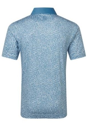 FootJoy Condensed Camo Print Lisle heren polo, white/chambray/coastal blue