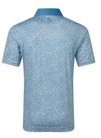 FootJoy Condensed Camo Print Lisle heren polo, white/chambray/coastal blue