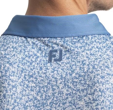 FootJoy Condensed Camo Print Lisle heren polo, white/chambray/coastal blue