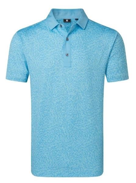 FootJoy Condensed Camo Print Lisle heren polo, sea glass/blue reef/deep reef