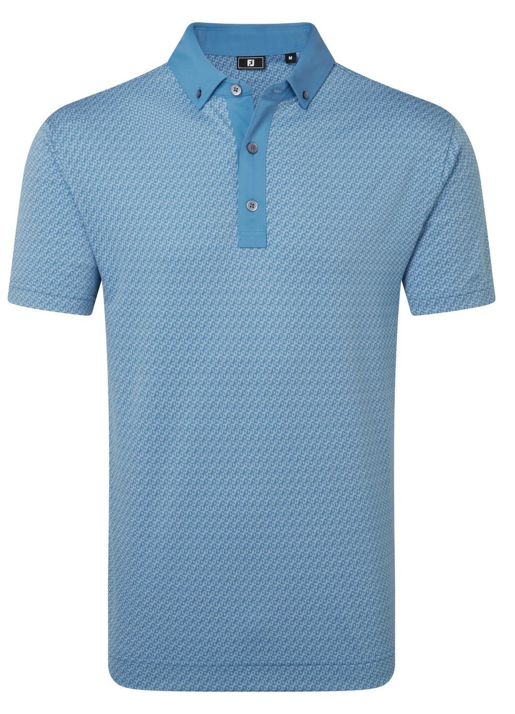 FootJoy Star Geo Jacquard heren polo, coastal blue