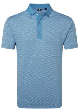 FootJoy Star Geo Jacquard heren polo, coastal blue