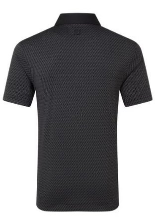 FootJoy Star Geo Jacquard heren polo, zwart