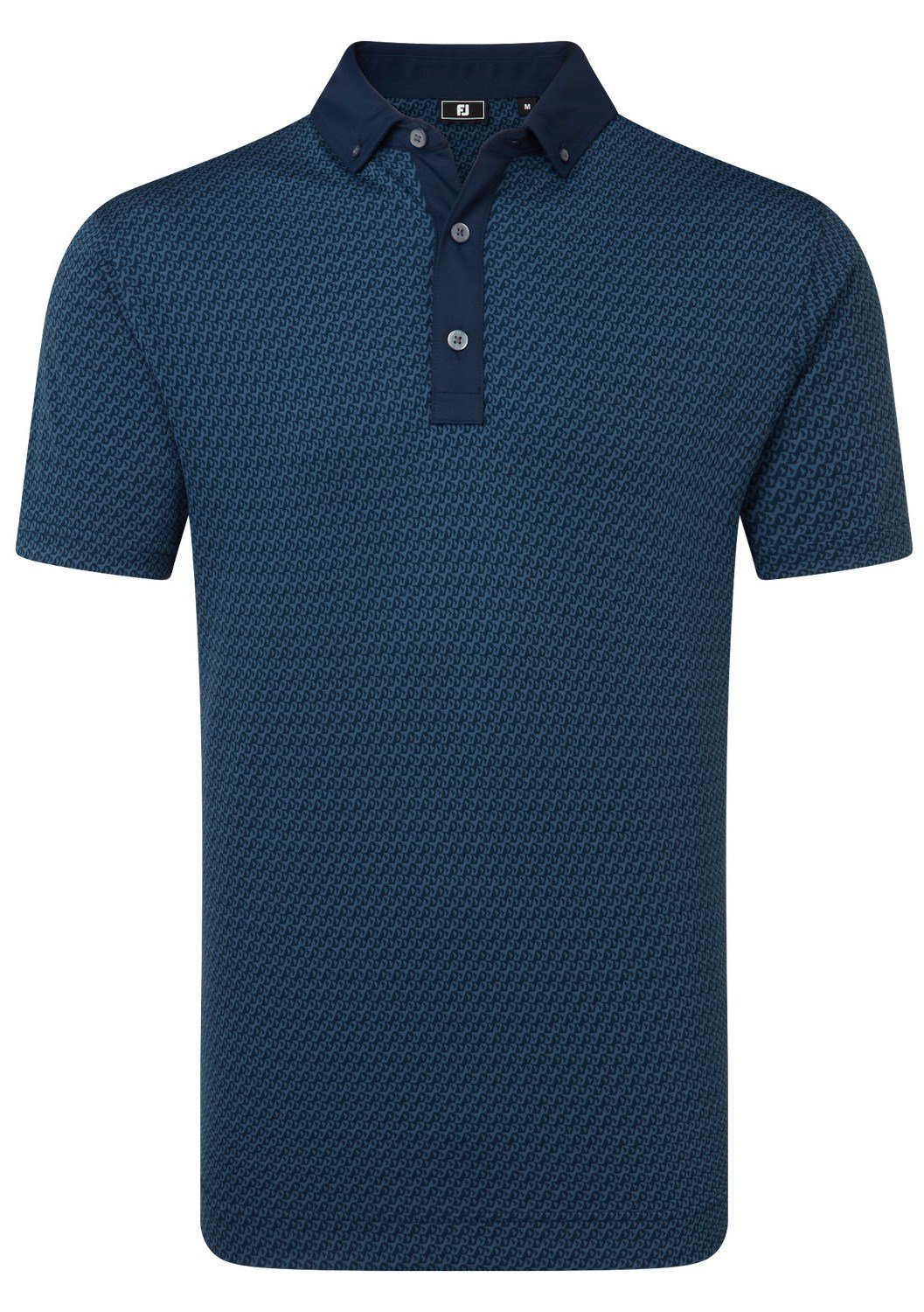 FootJoy Star Geo Jacquard heren polo, navy