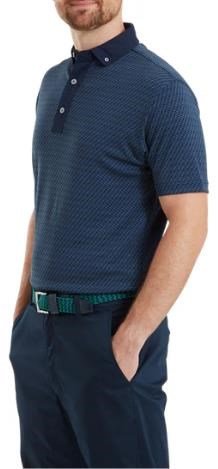 FootJoy Star Geo Jacquard heren polo, navy