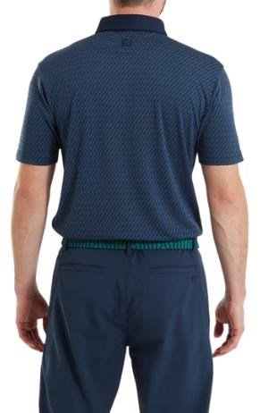 FootJoy Star Geo Jacquard heren polo, navy