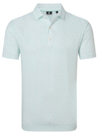 FootJoy Wingtip Floral Lisle heren polo, white/sea glass