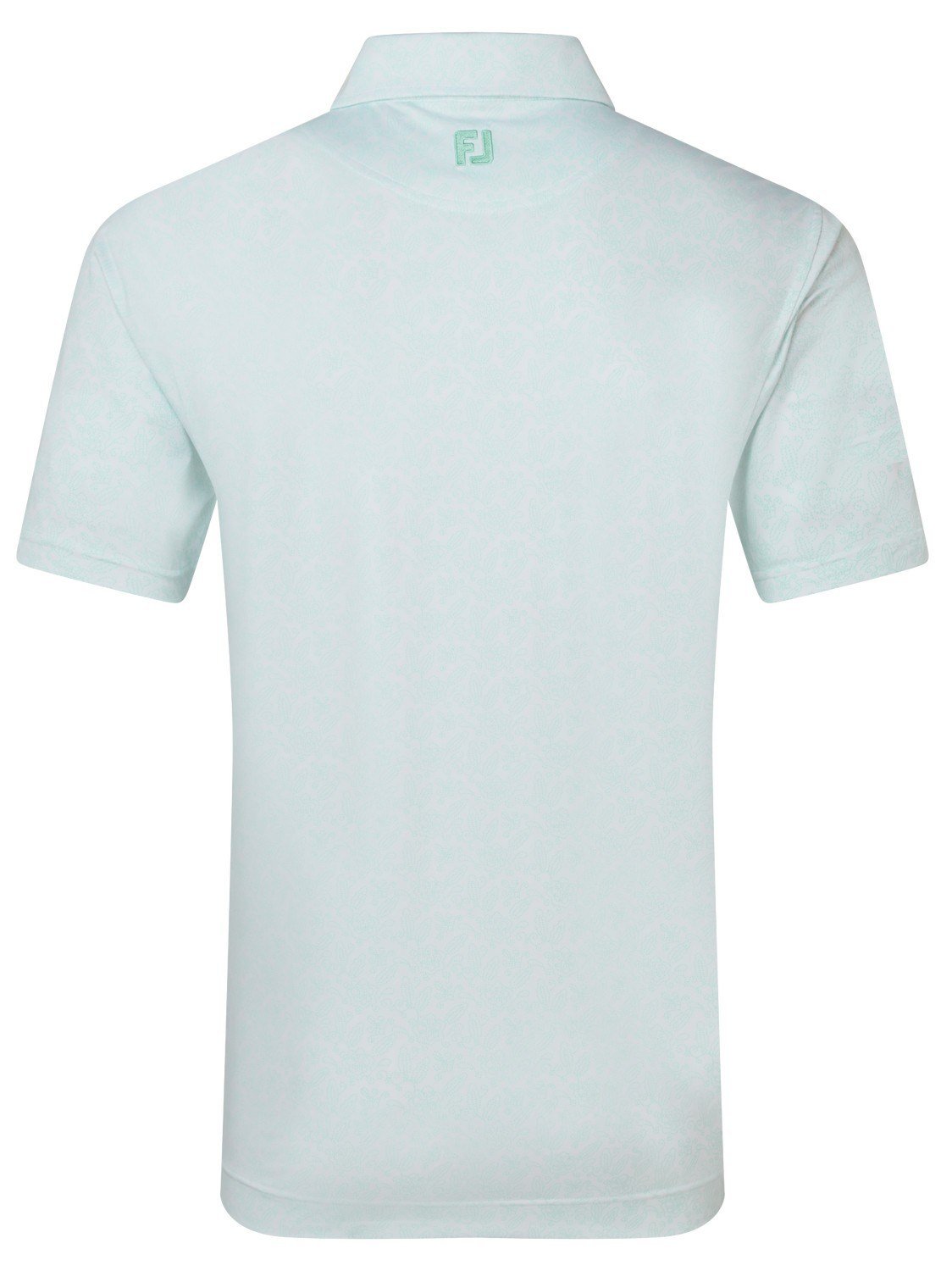 FootJoy Wingtip Floral Lisle heren polo, white/sea glass