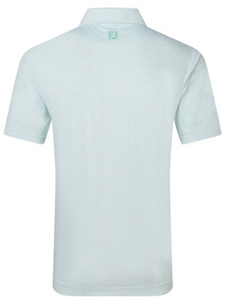 FootJoy Wingtip Floral Lisle heren polo, white/sea glass