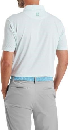 FootJoy Wingtip Floral Lisle heren polo, white/sea glass
