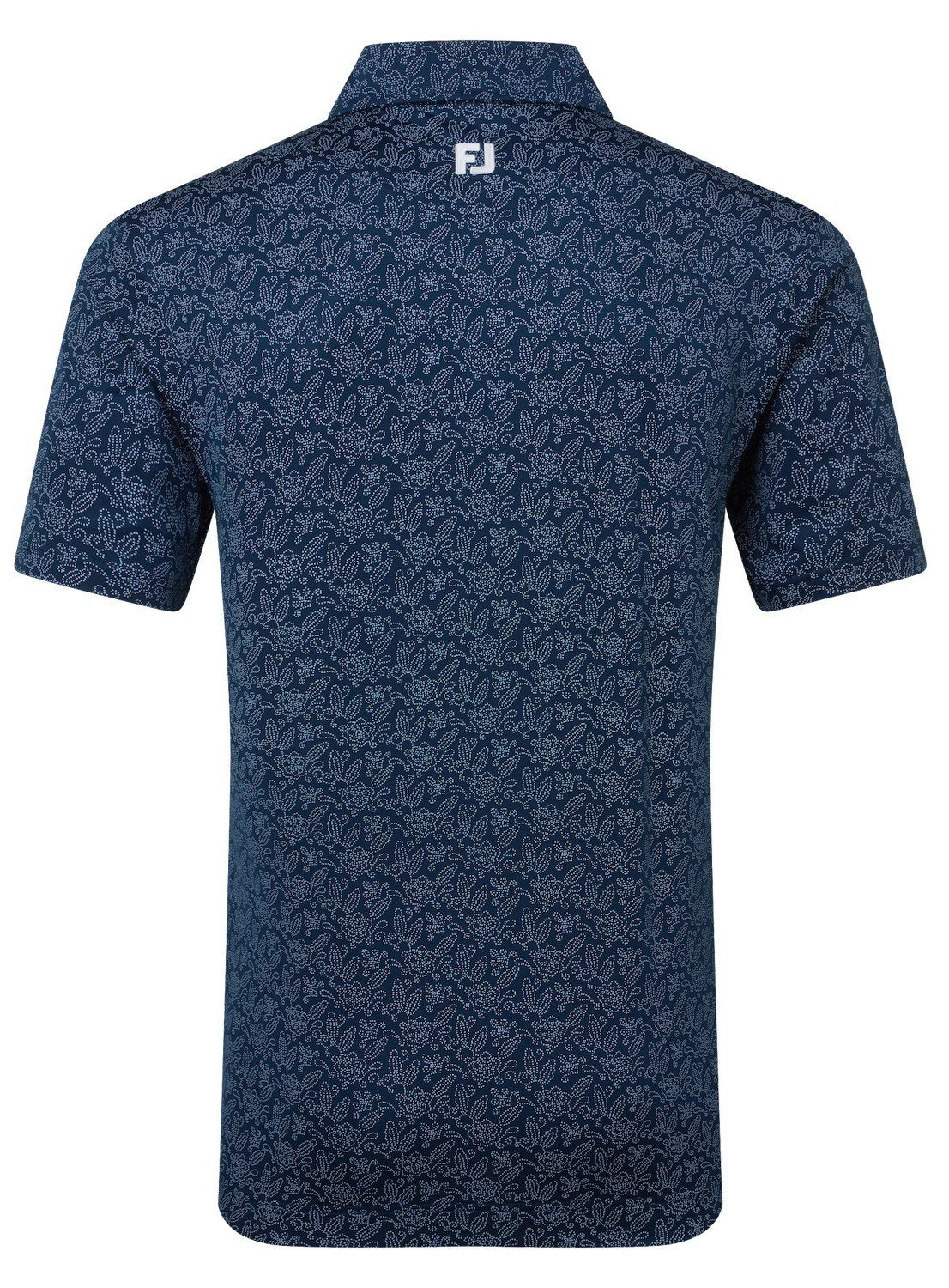 FootJoy Wingtip Floral Lisle heren polo, navy/white