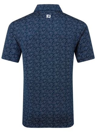 FootJoy Wingtip Floral Lisle heren polo, navy/white