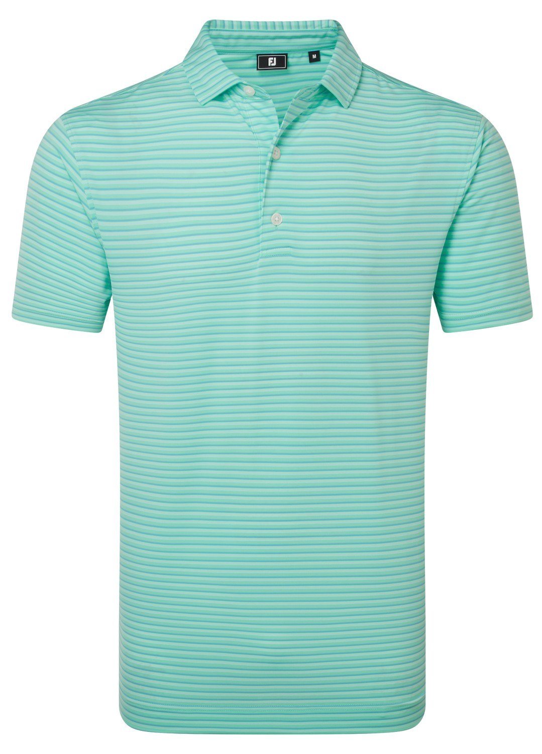 FootJoy Shadow Stripe Lisle heren polo, sea glass