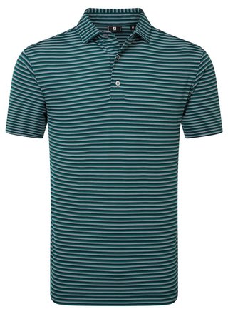 FootJoy Shadow Stripe Lisle heren polo, navy
