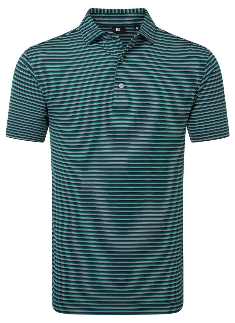 FootJoy Shadow Stripe Lisle heren polo, navy