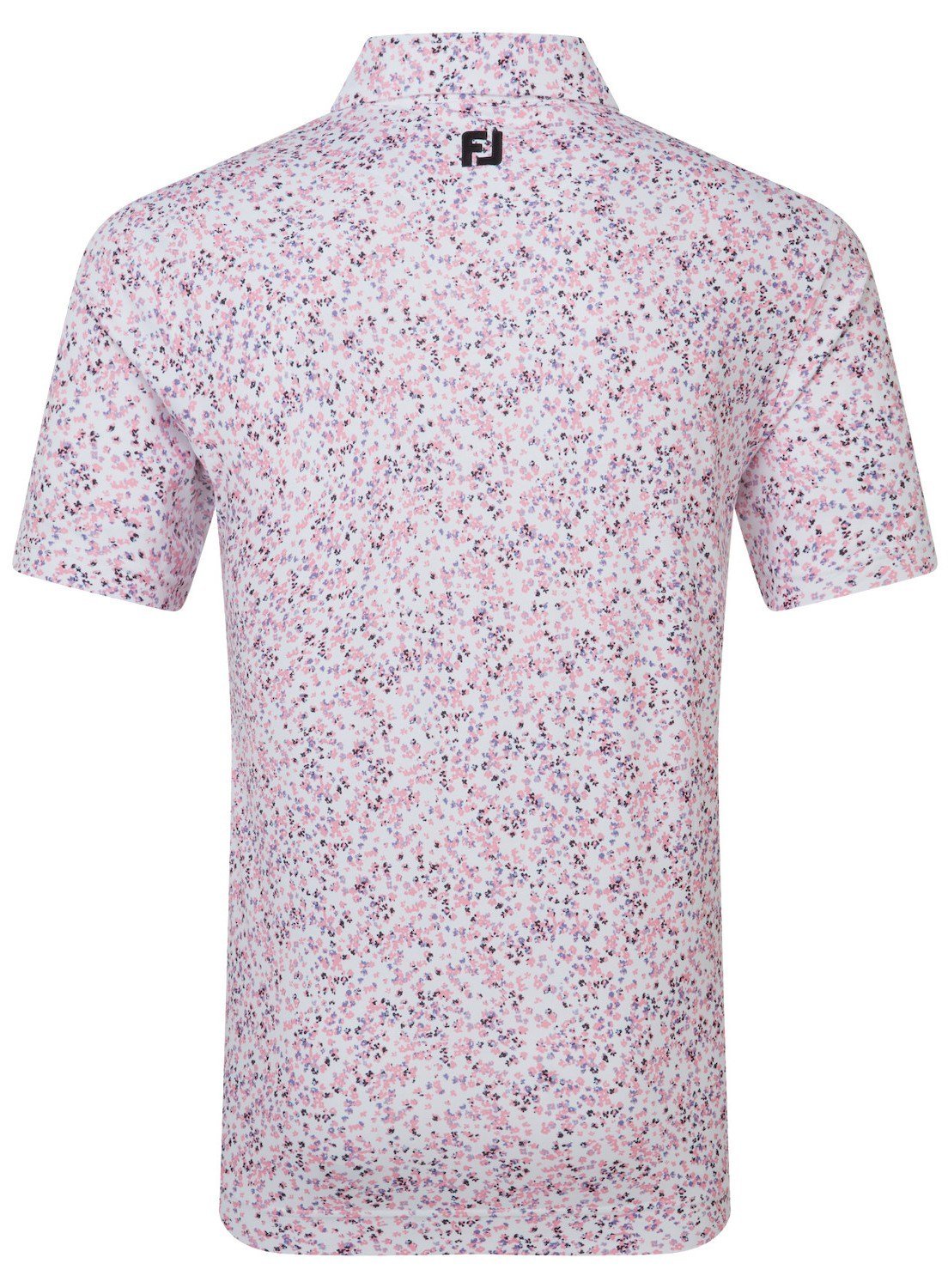 FootJoy Watercolour Floral Print Pique heren polo, white/pink pop/black