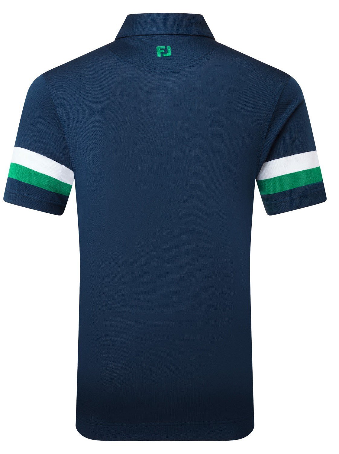 FootJoy Sleeve Stripe Pique heren polo, navy/field green/white