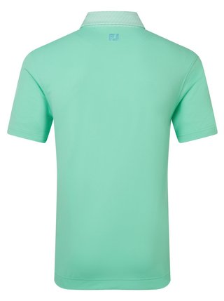 FootJoy Star Geo Trim Pique heren polo, sea glass