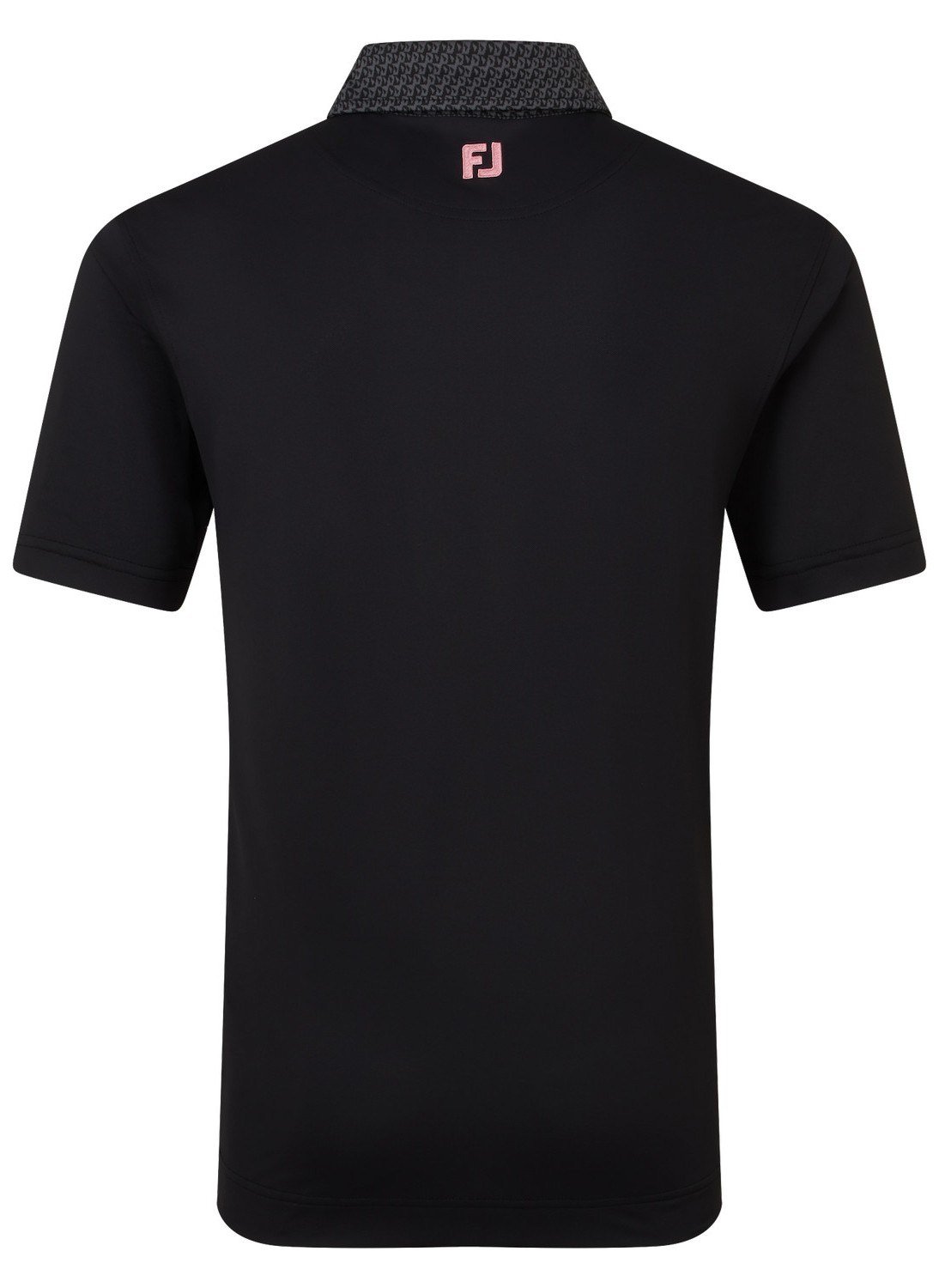 FootJoy Star Geo Trim Pique heren polo, zwart